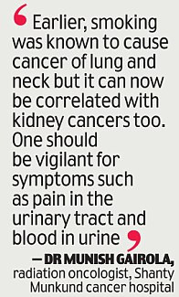 ... kidney cancer. Obesity too is an established risk factor for kidney