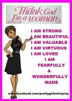 Thank God I'm a woman!