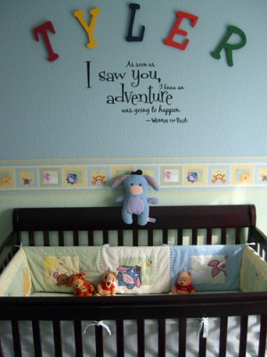 ... an adventure was going to happen Winnie the Pooh wall art wall sayings