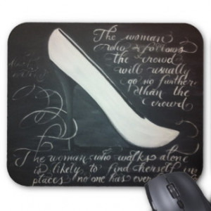 White Stiletto calligraphy art Mouse Pad