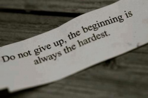 beginning is always the hardest part...