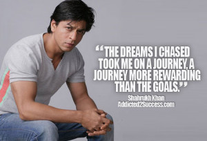 Shahrukh Khan Inspirational Bollywood Picture Quote Success