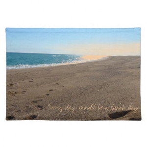 Beach with Quote Place Mat