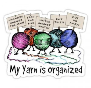 Funny joke about yarn organization!