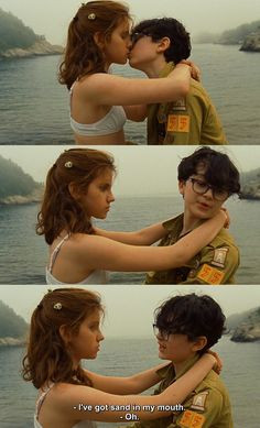 Moonrise Kingdom... her name stitched on her bra strap... or do that ...