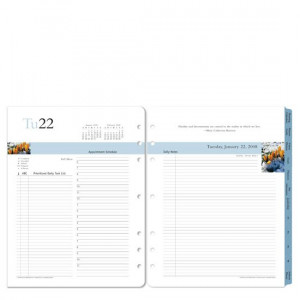 35512 Monarch Leadership Ring-bound Daily Planner Refill - Jan 2010