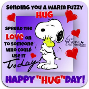 happy hug day love quotes cute quote hug care snoopy woodstock