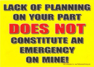 Lack of Planning… (Fun Office Sign) - Velcro & Magnetic! - Funny ...