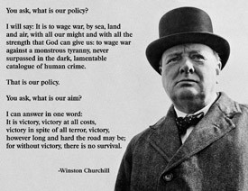 Winston Churchill Regulations Quote Poster