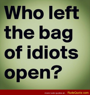 Who left the bag of idiots open?