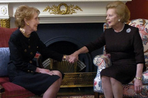 Nancy Reagan and Margaret Thatcher
