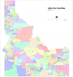Pdf Zip Code Maps Download Idaho Map