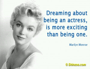 Dreaming about being an actress.