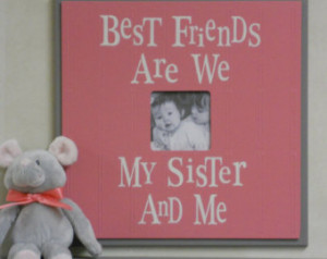 Pink and Gray Wall Decor - Sisters Best Friend Pink Picture Frames ...