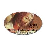 Euclid: Math and Philosophy Oval Sticker