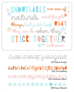 Love the fonts? Check them out in the follow cute quote: