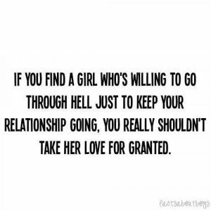 Don't take her love for granted