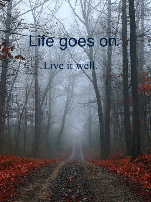 Life goes on so live it well