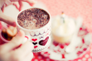 chocolate, cute, food, heart, hot chocolate, mug, pink, pretty, yummy