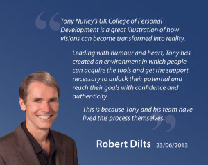 Robert Dilts, NLP, quotation, Tony Nutley, UKCPD, Swindon