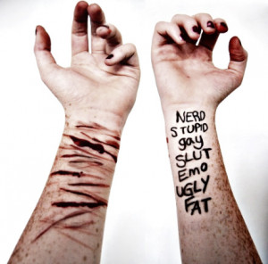 blood, bullying, label, sad, stars, suicide