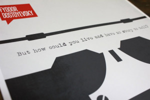 ... minimalist prints, using quotes from famous literary figures with