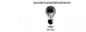 Thomas Alva Edison Quotes Facebook Cover