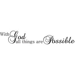 Design on Style 'With God All Things are Possible' Vinyl Art Quote