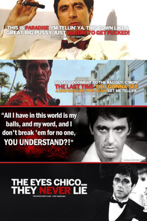 Scarface quotes collage form! :D