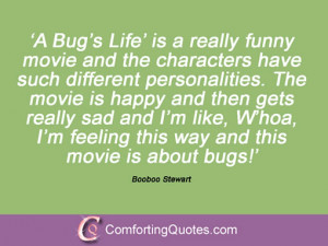 booboo stewart quotes a bug s life is a really funny movie and the ...