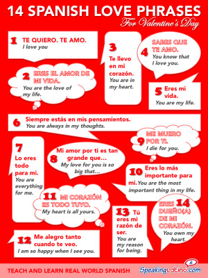 Spanish Love Phrases For Valentine’s Day: Infographic