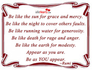 Be Like the Sun for Grace and Mercy ~ Earth Quote