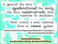 ... dysfunctional families and holidays see http://traumaanddissociation