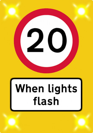 Mph When Lights Flash Sign...