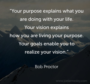 Purpose Your Goals Enable You To Realize Your Vision Bob Proctor