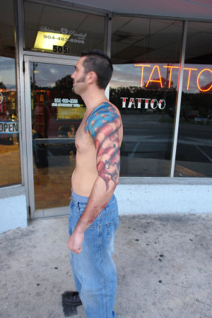 Tattoo Gallery Your Galleries American Flag Tear Away