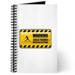Warning Javelin Thrower Journal