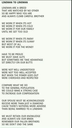 ... lineman 3 poems lineman stuff power lineman quotes lineman wife