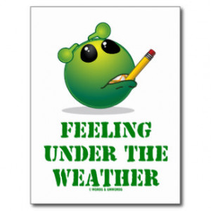 Feeling Under The Weather Postcards & Postcard Template Designs
