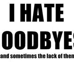 Hate Good Byes Quotes