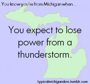 when ... you expect to lose power from a thunderstorm.: Thunderstorms ...