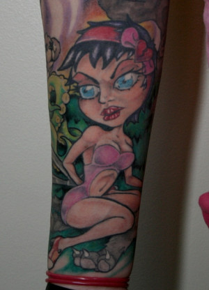 cartoon tattoos sleeves