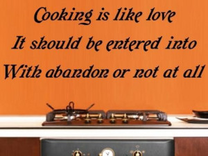 VINYL DECAL COOK LIKE LOVE INSPIRATIONAL QUOTE TYPE 5 WALL ART STICKER