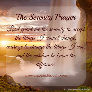 Last night as I was reflecting on the Serenity Prayer, I got a ...