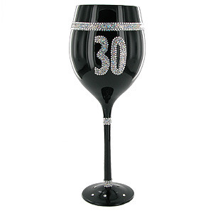 ... Birthday Gifts 30th Birthday Gifts Black 30th Birthday Red Wine Glass