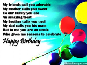 Birthday Poems for Uncle