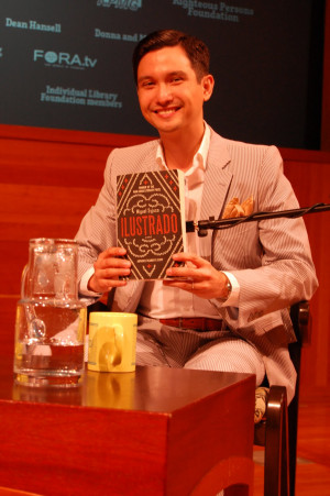Miguel Syjuco holding his first novel, Illustrado, opening to rave ...