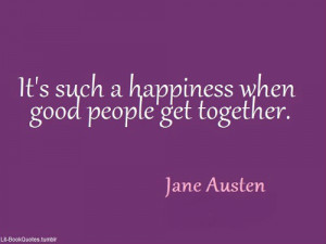 It's such a happiness when good people get together.