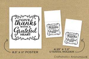 Thanksgiving Free printables. Print out the decor size or Utensil ...
