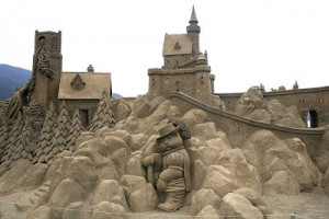 sand art wallpaper,sand castles